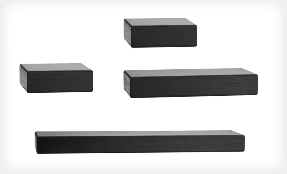 $25.99 for a Melannco Four-Piece Shelving Set in Black or Espresso ($64.47 List Price). Free Shipping and Returns. - Second Medium