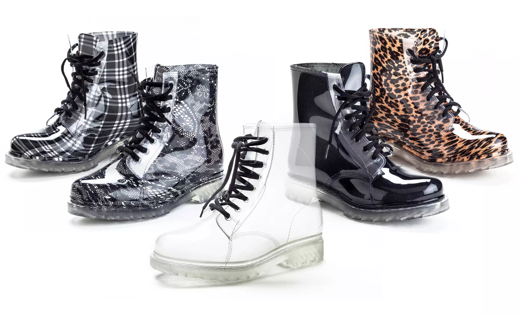 Henry Ferrera Lace-Up Combat Rain Boots. Multiple Styles Available. Free Returns. - Primary Image