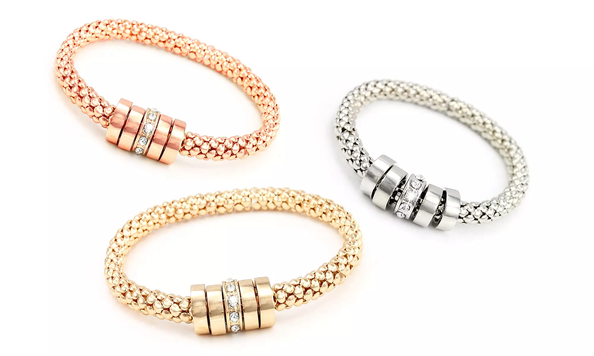 1 of 3 'Onyx' armbanden gemaakt met Swarovski®-kristallen in kleur naar keuze - Primary Image