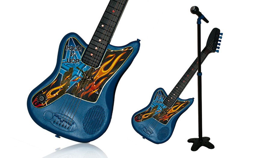 Image 1: Toy Guitar and Microphone Set 