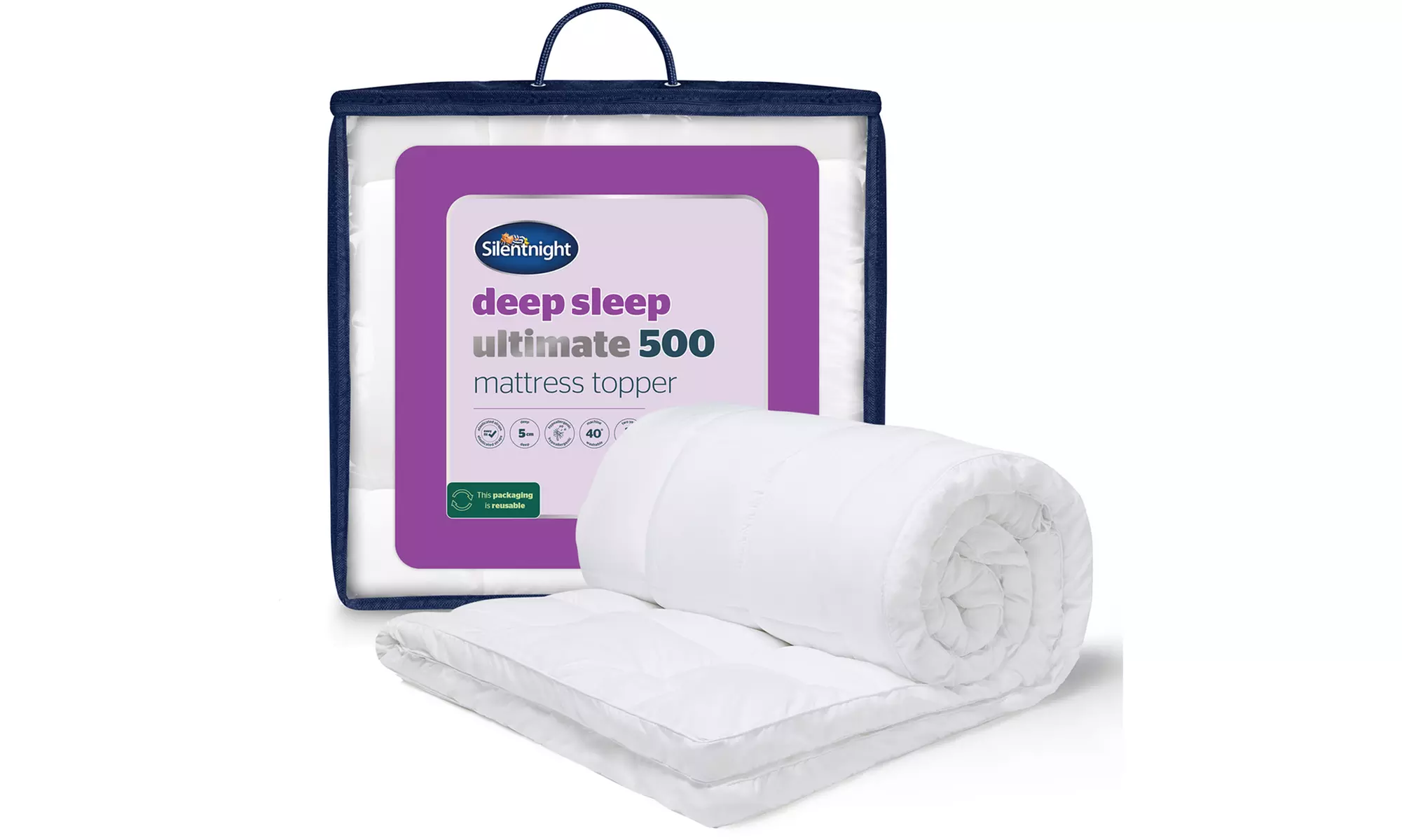 Silentnight 5cm or 10cm Thick Deep Sleep Mattress Topper