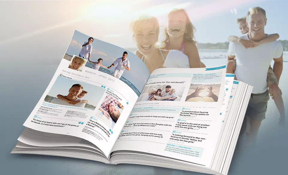 100- or 150-Page Softcover Facebook Album from My Social Book (Up to 66% Off). Shipping Included. - Primary Image