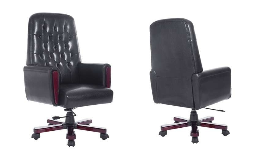 Image 2: HomCom High Back Executive Chair