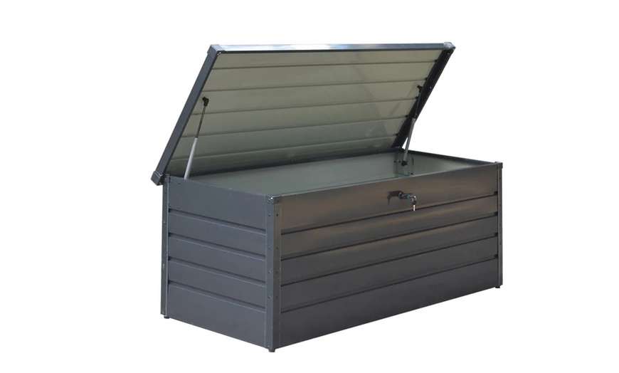 Image 6: 200L or 350L Lockable Metal Garden Storage Box