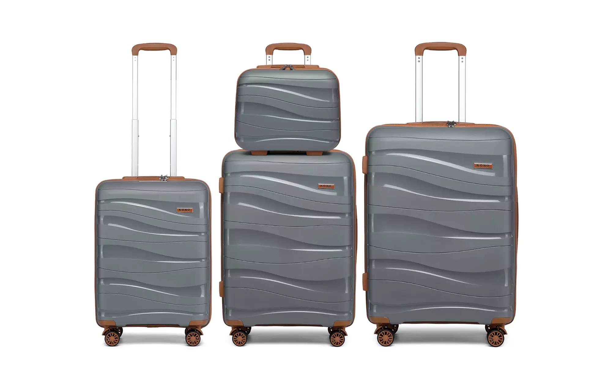 KONO One Or Four-Piece PP Hard Shell Suitcase with TSA Lock