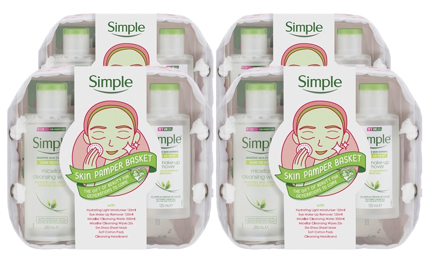 Image 1: Simple Skin Pamper Basket Gift Set