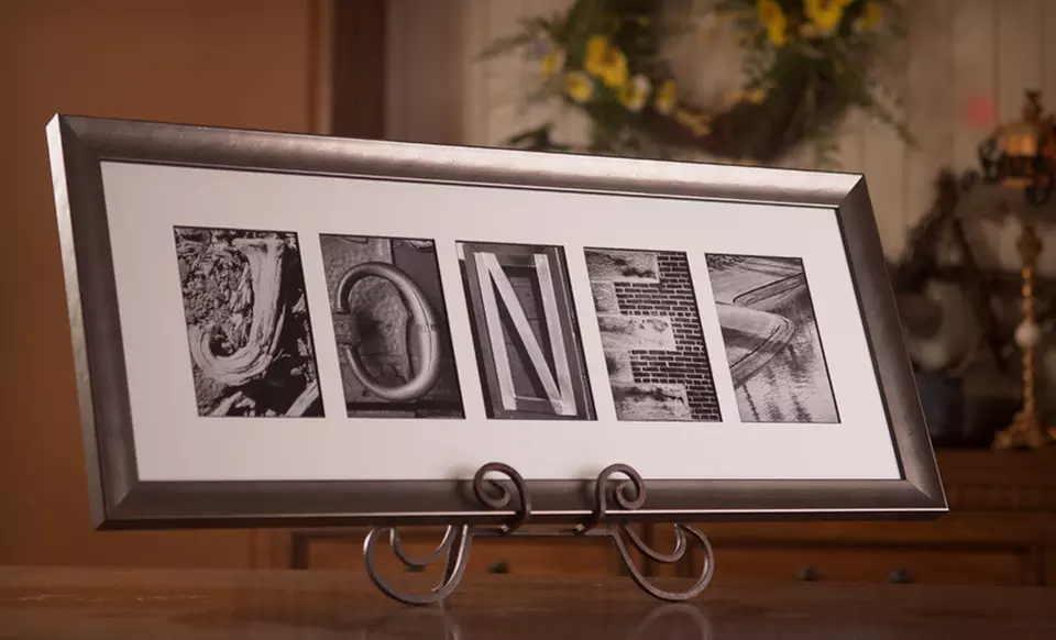 $59 for Framed Custom Alphabet Photography Art from Sticks and Stones ($139.99 List Price). Free Shipping. - Primary Image