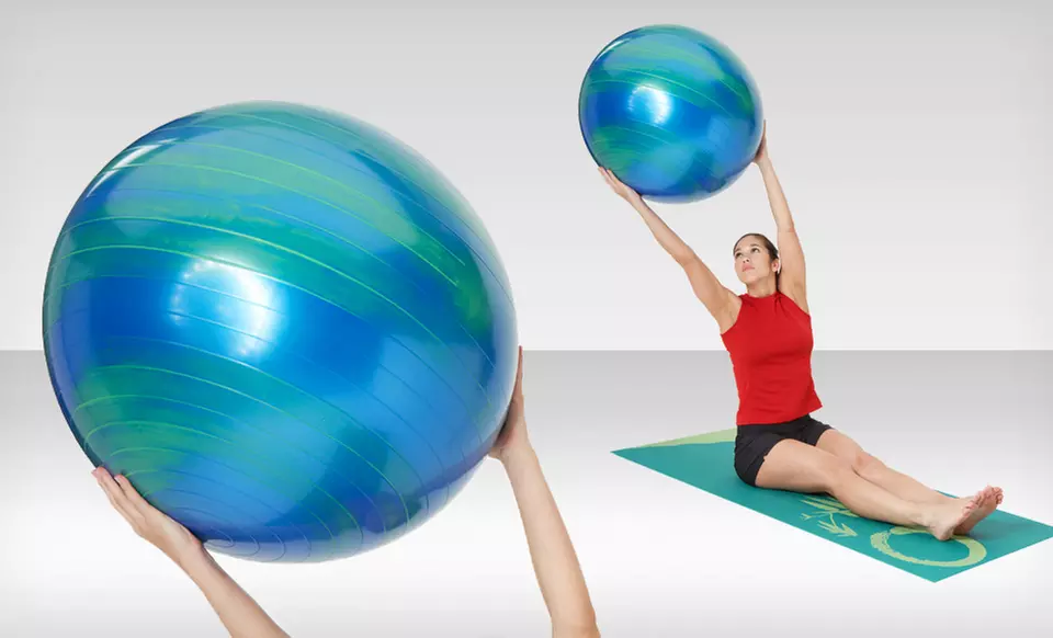 Altus Athletics 65 cm or 75 cm Earth Workout Ball with DVD (Up to 45% Off). Free Returns. - Primary Image
