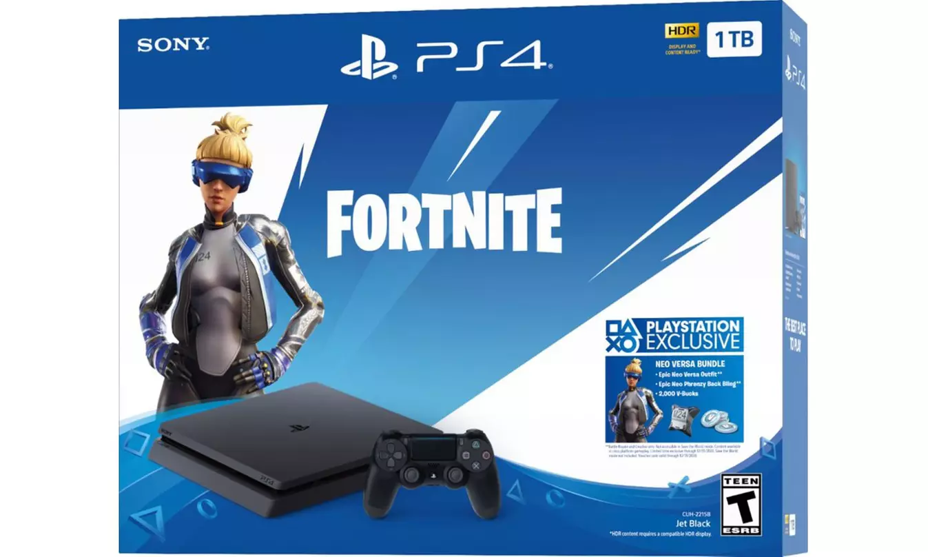 Sony PlayStation 4 Slim 1TB Game Console with Fortnite Neo Versa  - Second Medium