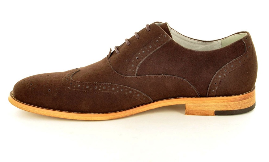 Image 5: Men's Faux Suede Brogue Shoes