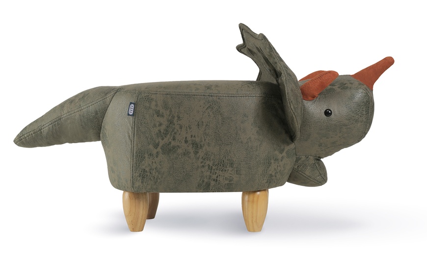 Image 3: Pouf forme animal en bois