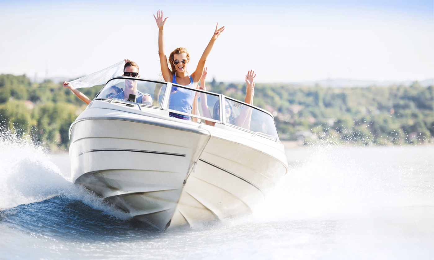 Explore with 1 Hr Boat Rental or 2 Hr Boat Rental for Up to 8 People