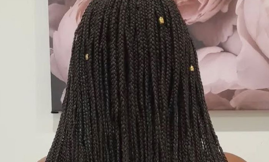 Image 1: Transform Your Look with Medium or Small Size Long Box Braids