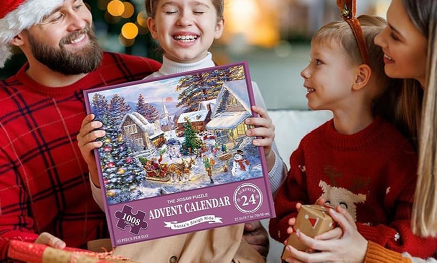 Image 5: 24 Days Christmas Advent Calendar Puzzles