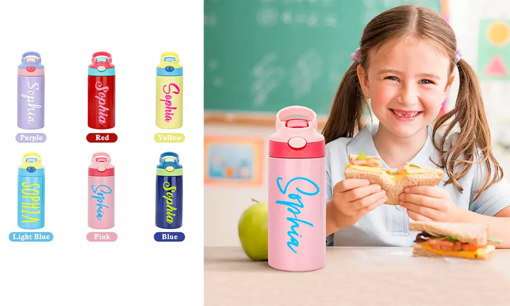 Personalisierbare Flasche oder Trinkbecher mit Text