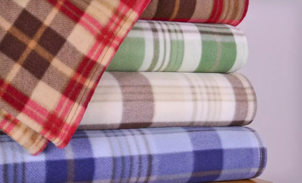$24 for Polar Fleece Plaid Blanket ($79.99 List Price). Multiple Sizes and Colors Available. Free Shipping and Returns. - Second Medium