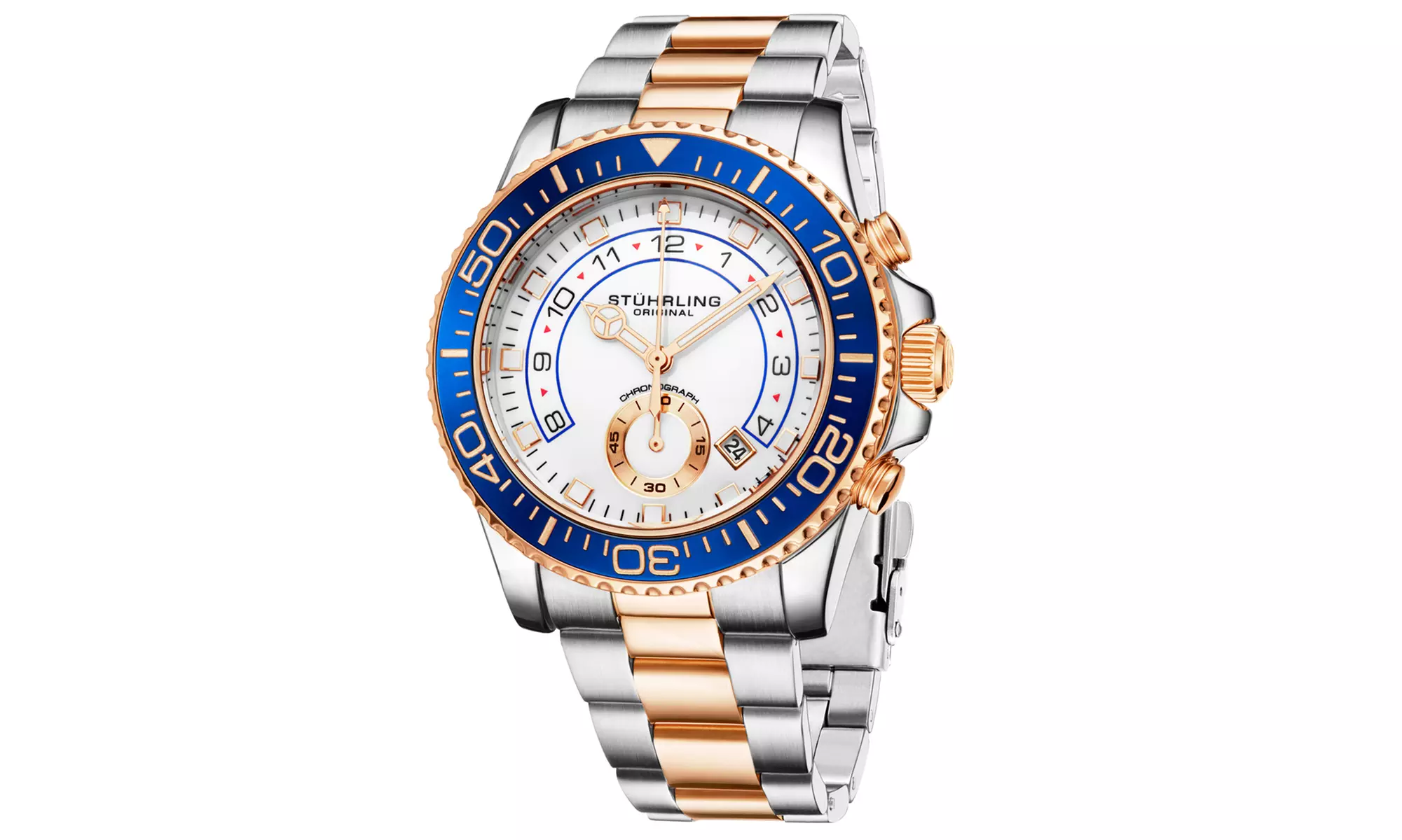 Stuhrling Men's Chronograph Bracelet Watch - Second Medium