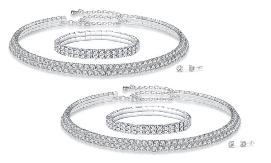 Image 3: 1 ou 2 parures de bijoux fabriquées avec des cristaux Swarovski®