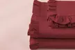 Bettwäsche-Set mit Rüschen in Grau, Taubengrau oder Weinrot - Second Medium