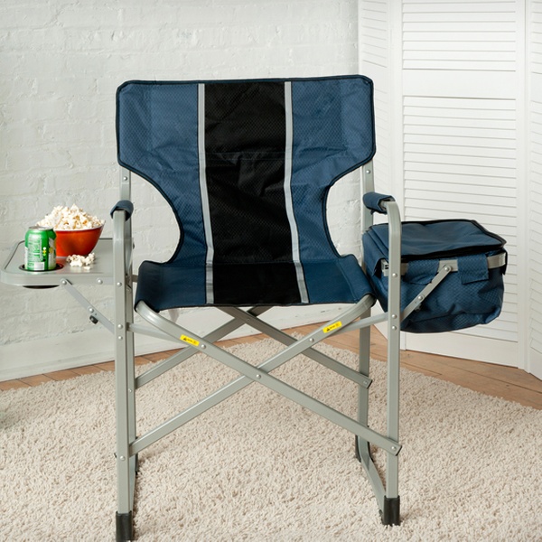 mac sports folding director's chair with side table and cooler