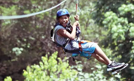 Skybridge and Zipline Adventure for One or Two from Wahoo Ziplines (52% Off) - Primary Image