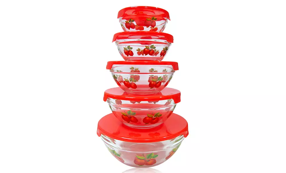 5-Piece Glass Nesting Bowls - Second Medium