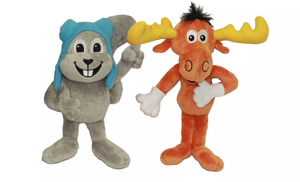 Rocky and Bullwinkle Plush Dog Toy Set - Primary Image