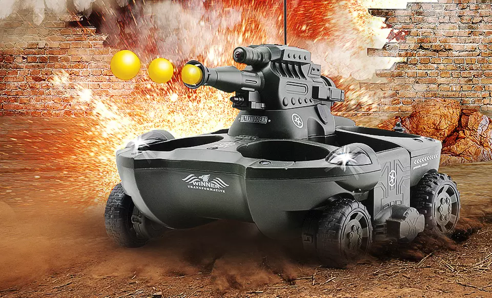 United Amphibious RC Tank in Gray or Green. Free Returns. - Primary Image