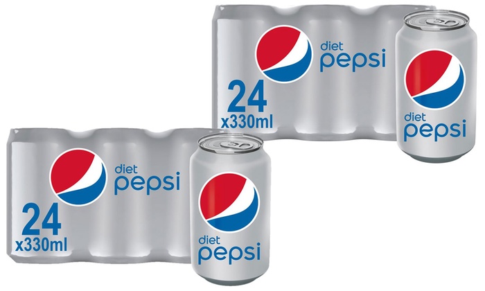 24 Or 48 Pack Of Diet Pepsi Cans 330ml