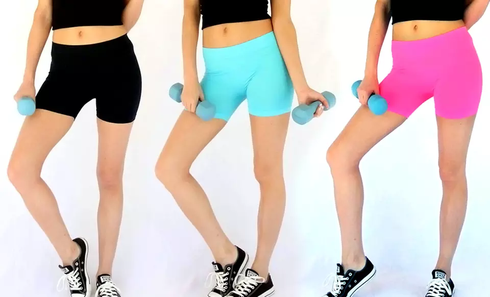 Women's Seamless Spandex Shorts | Groupon Goods