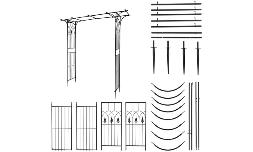 Image 8: Flat Roof Wrought Iron Wedding Arch