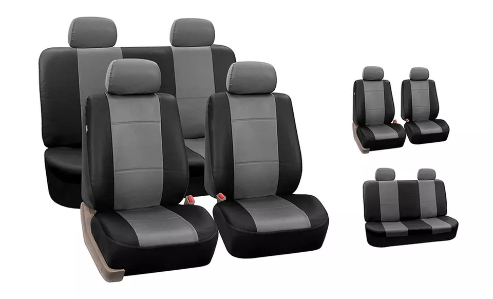 Full Set of Faux-Leather Seat Covers - Primary Image