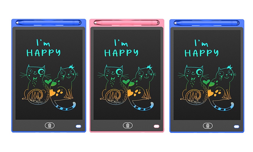 Image 2: 8.5 Inch LCD Writing Tablet Colour Screen Kids Drawing Doodle Pad
