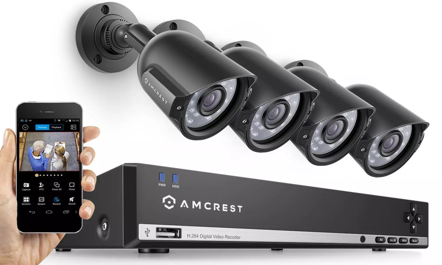 Amcrest 4-Channel 960H Video Security System with 4 Cameras - Primary Image