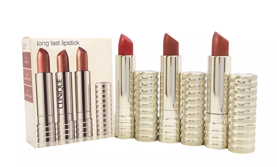 Clinique 3-Piece Long Last Lipstick Set for Women - Primary Image