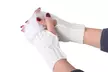 Women's Furry Fingerless Gloves - Second Medium