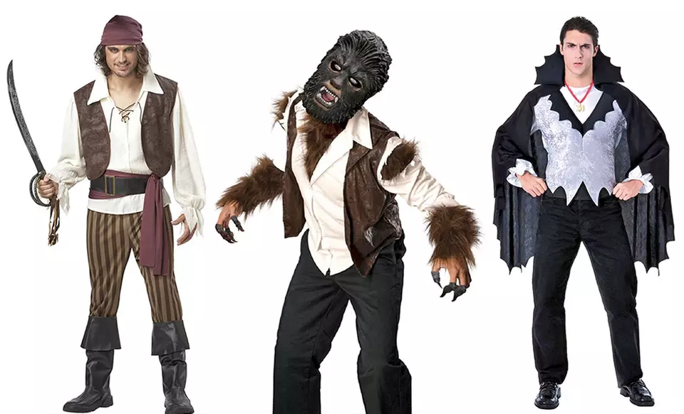 Men's Pirate, Wolfman, or Vampire Halloween Costumes - Primary Image