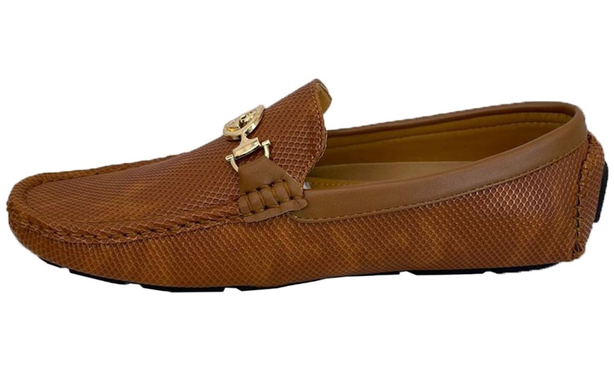 Image 12: Men's Slip-on Leather-Look Moccasins