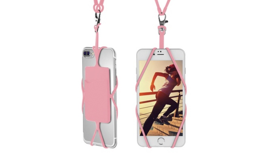 Image 7: Smartphone Lanyard Case