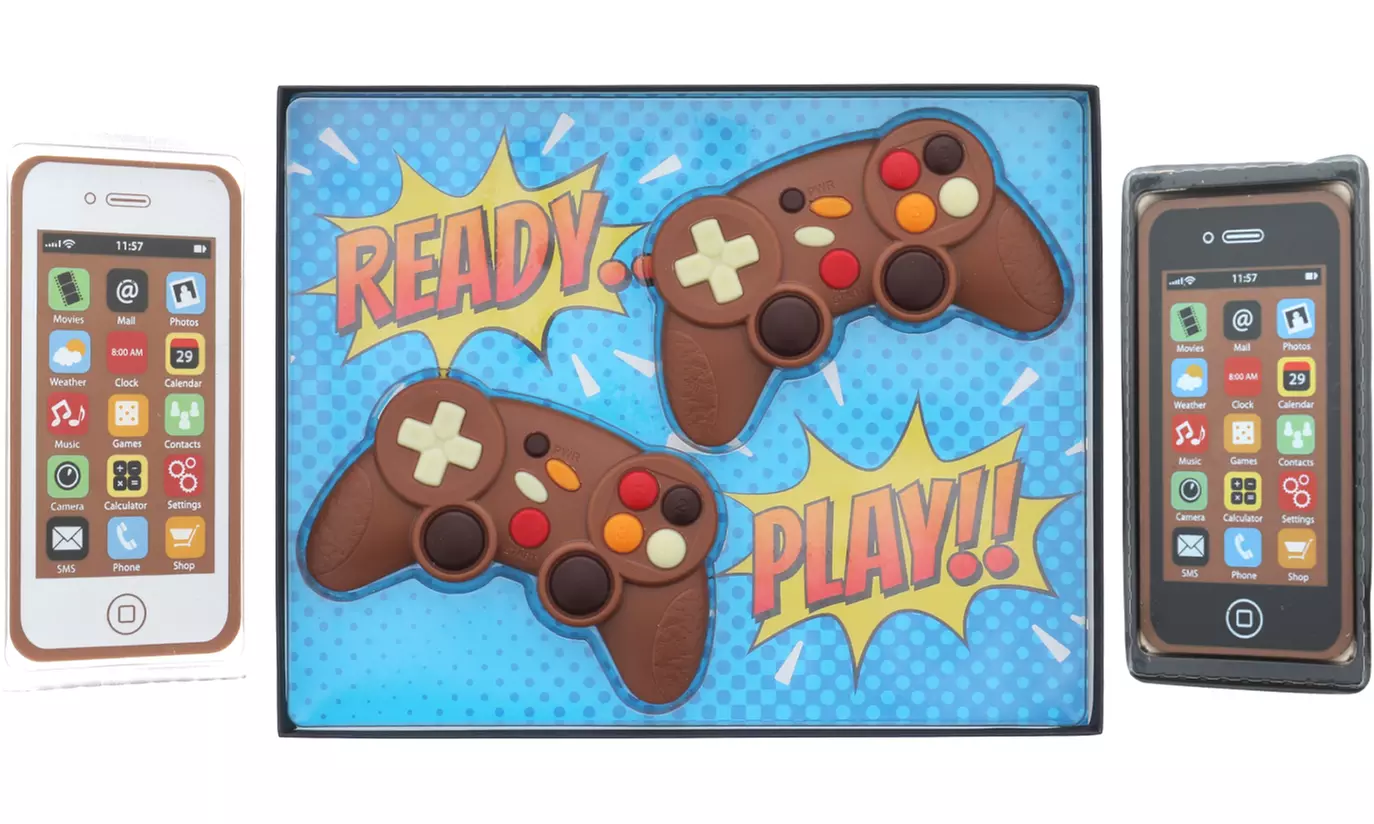 Box cadeau chocolats 2 smartphones + 2 manettes, livraison offerte - Primary Image