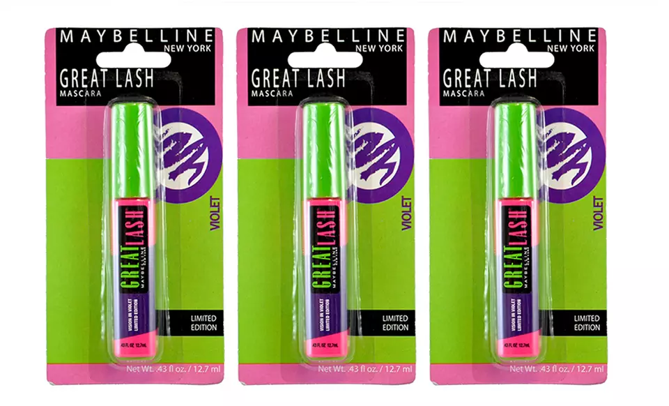 3-Pack of Maybelline Great Lash Color Mascara. Multiple Colors Available. - Second Medium