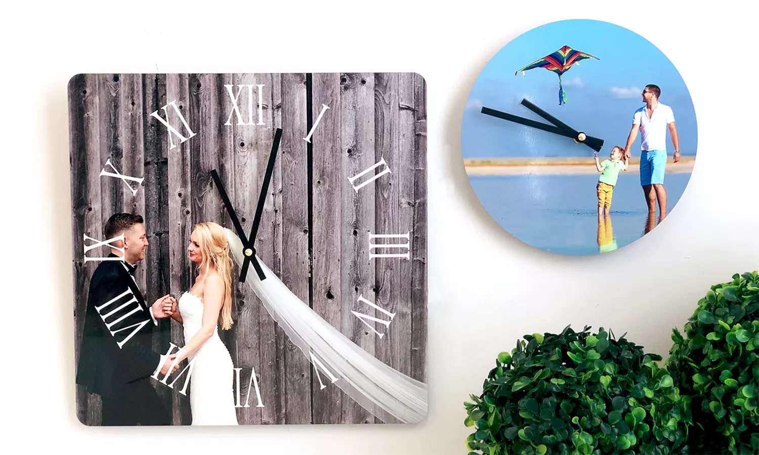 One Customized 8" or 12" Round or Square Metal Photo Clock from Picture It Custom (Up to 78% Off) - Second Medium