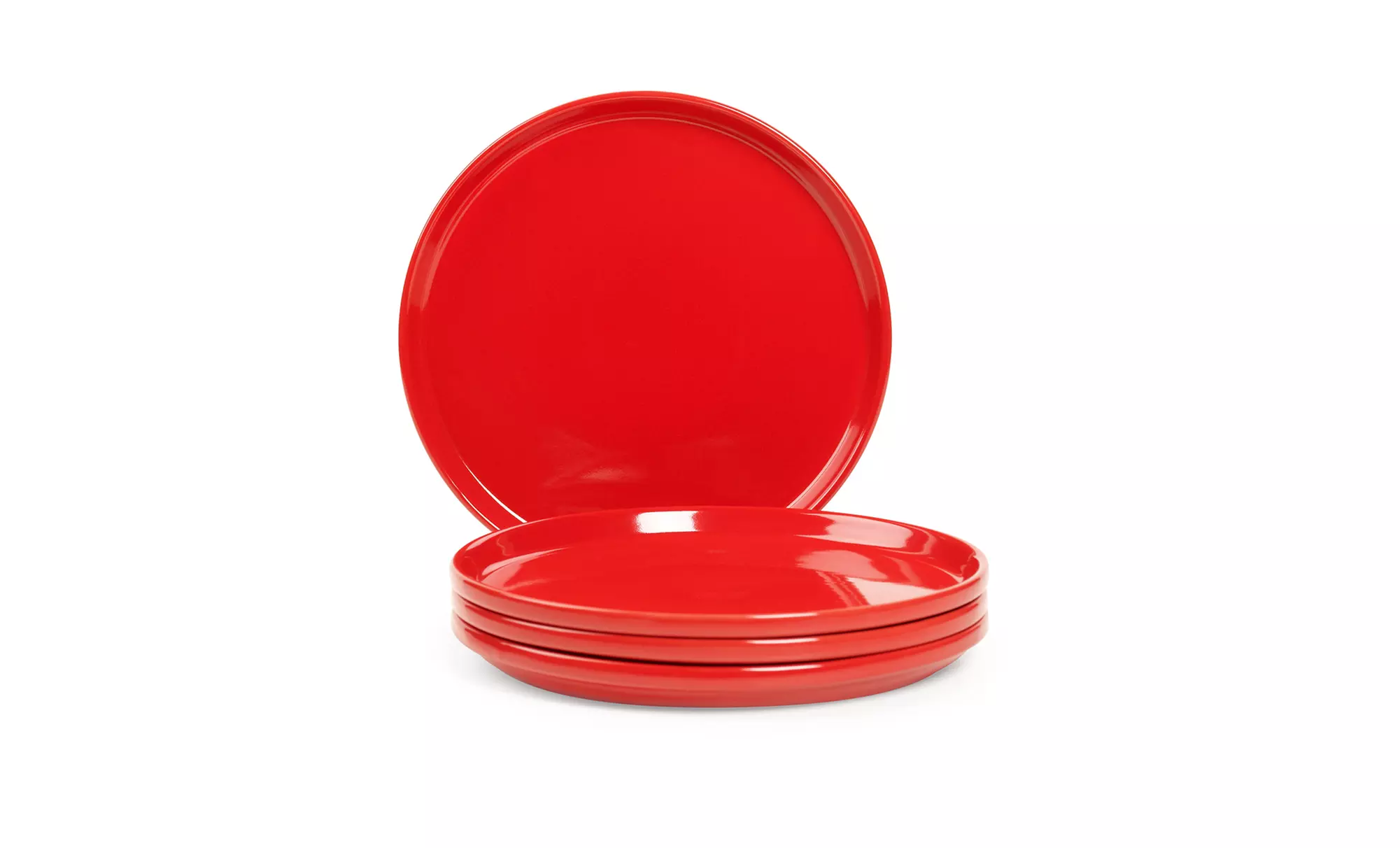 4-Piece Sets of Stax Living Stackable Red Dinnerware - Second Medium