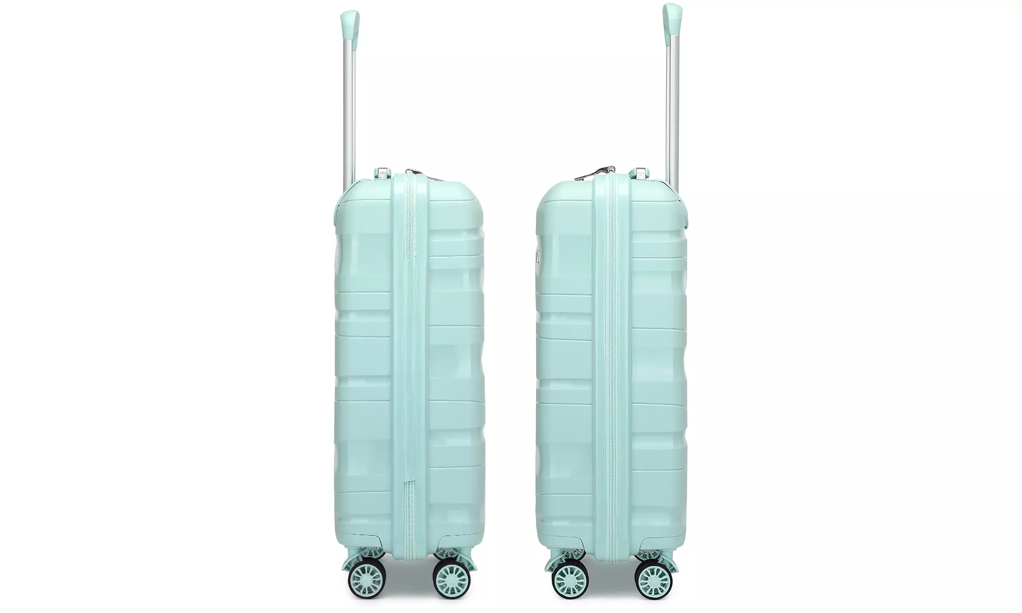 1 of 3 mintgroene koffers