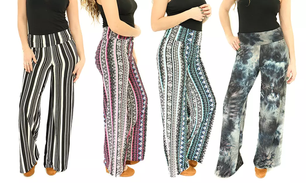 Women's Solid and Printed Palazzo Pants. Plus Sizes Available. - Primary Image