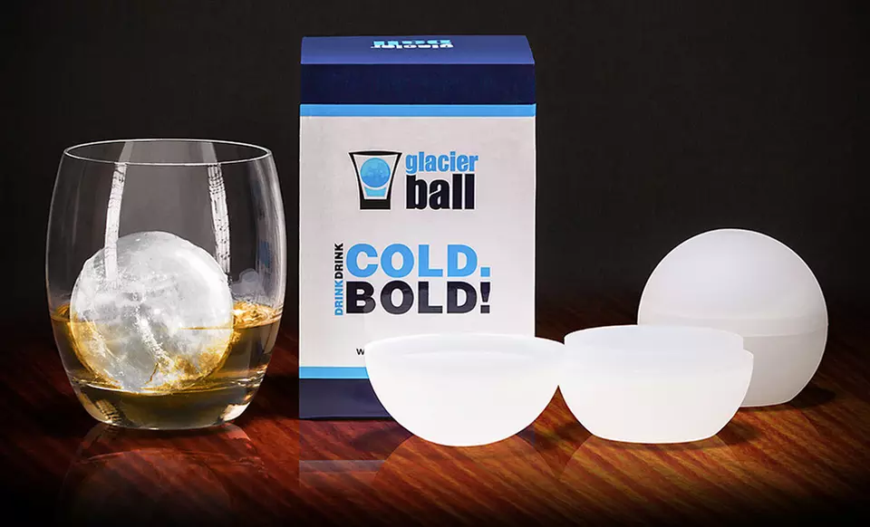 $12.99 for Two Glacier Ball Silicone Ice Molds ($29.99 List Price). Free Returns. - Primary Image