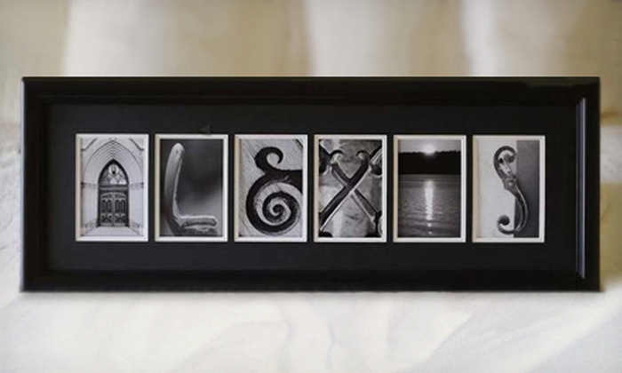 Alphabet Photography Groupon Sticks and Stones: $59 for $140 Worth of Personalized and Framed Alphabet-Photography Keepsake