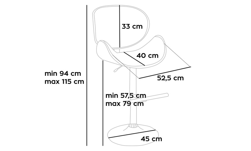 Image 15: Juego de 2 taburetes de bar