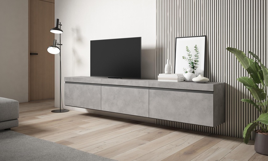 Image 26: Meuble TV suspendu avec grande capacité de rangement  