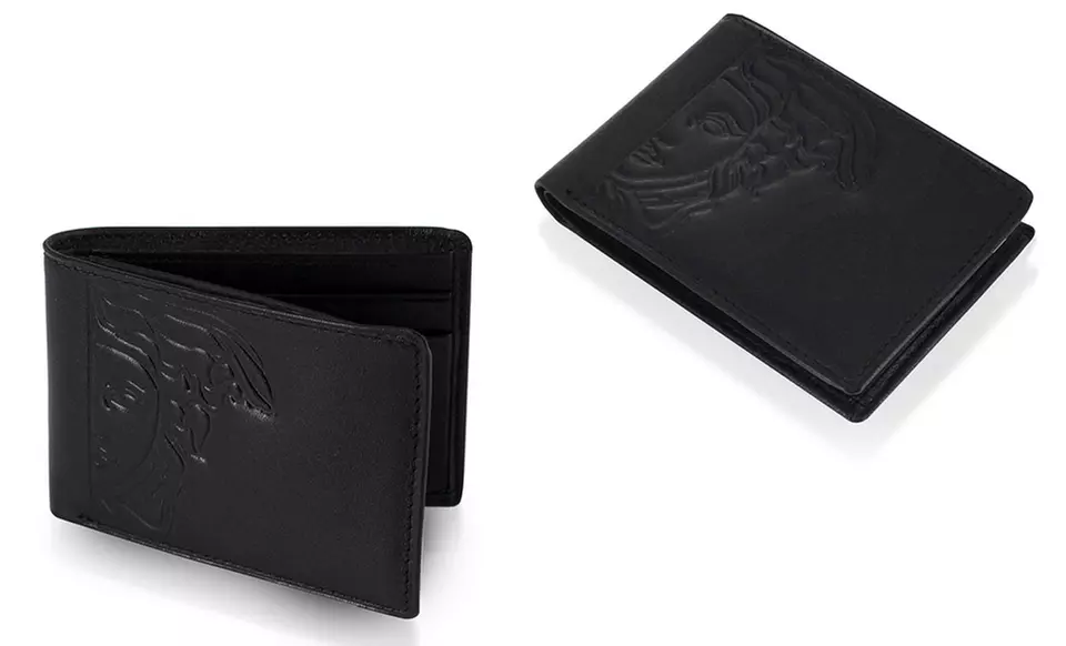 Versace Collection Men's Black Leather Wallets. Three Options Available. - Second Medium